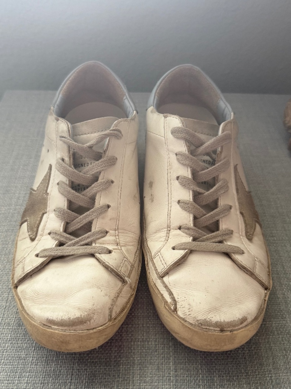 Women's Golden Goose Super Star in White and Ice Blue - Picture 4 of 9